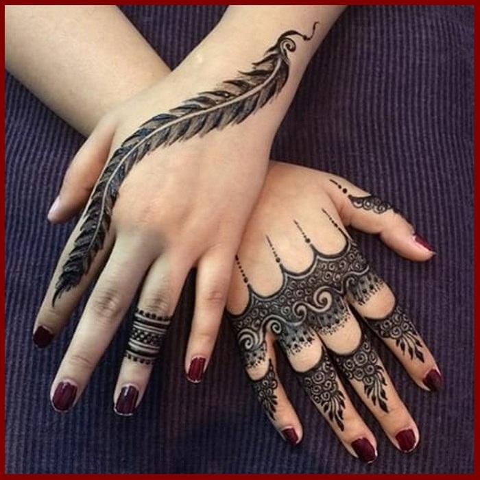 Simple Creative Mehndi Designs - HD Wallpaper 