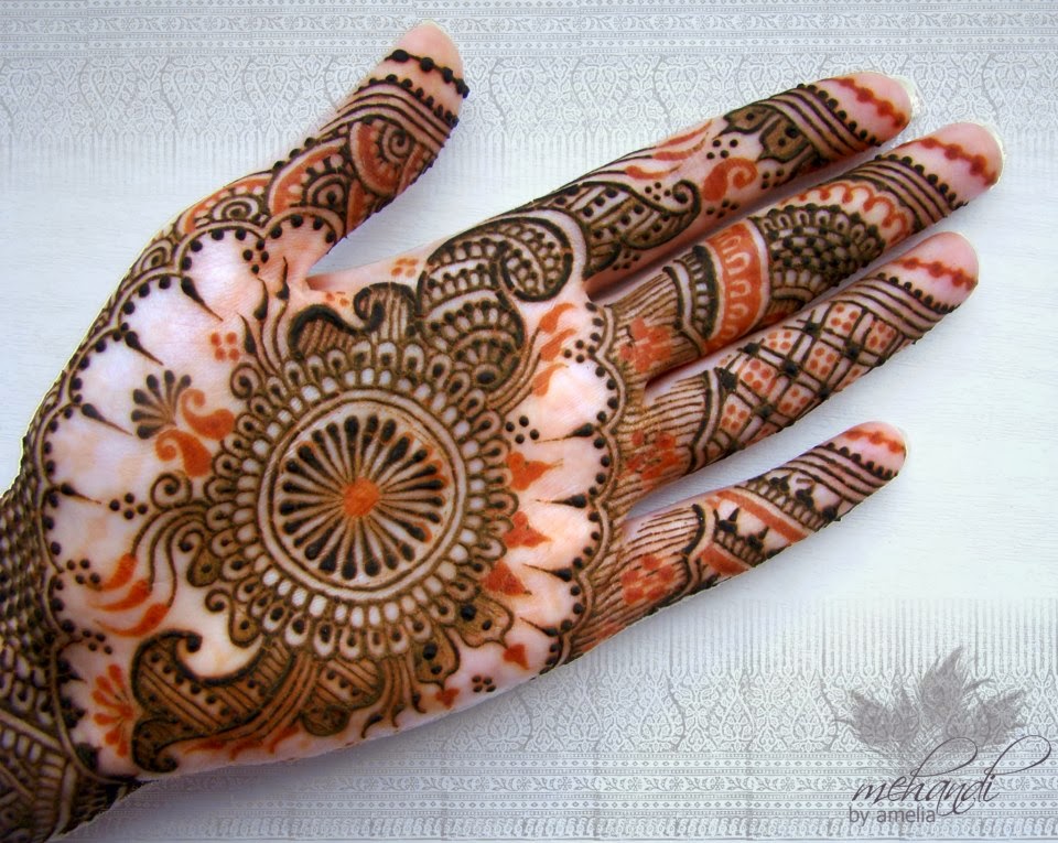 Amelia Summer E - Simple Dulhan Mehndi Design - HD Wallpaper 