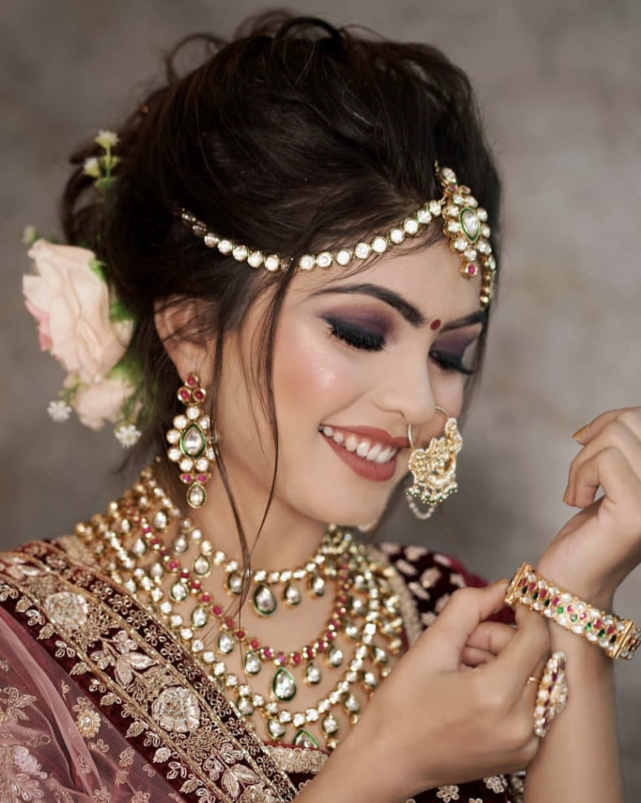 Best Indian Bridal Hairstyle - HD Wallpaper 