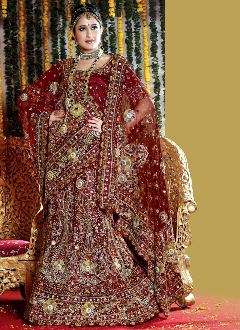 Heavy Lehenga For Wedding - HD Wallpaper 