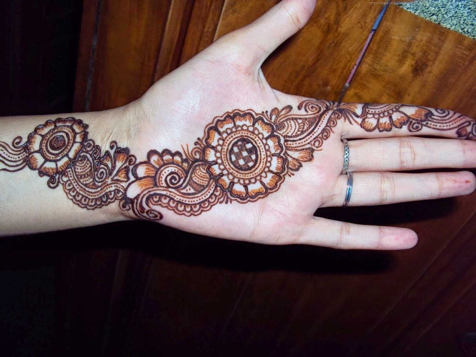 Mehndi Design Bail Front Hand - HD Wallpaper 