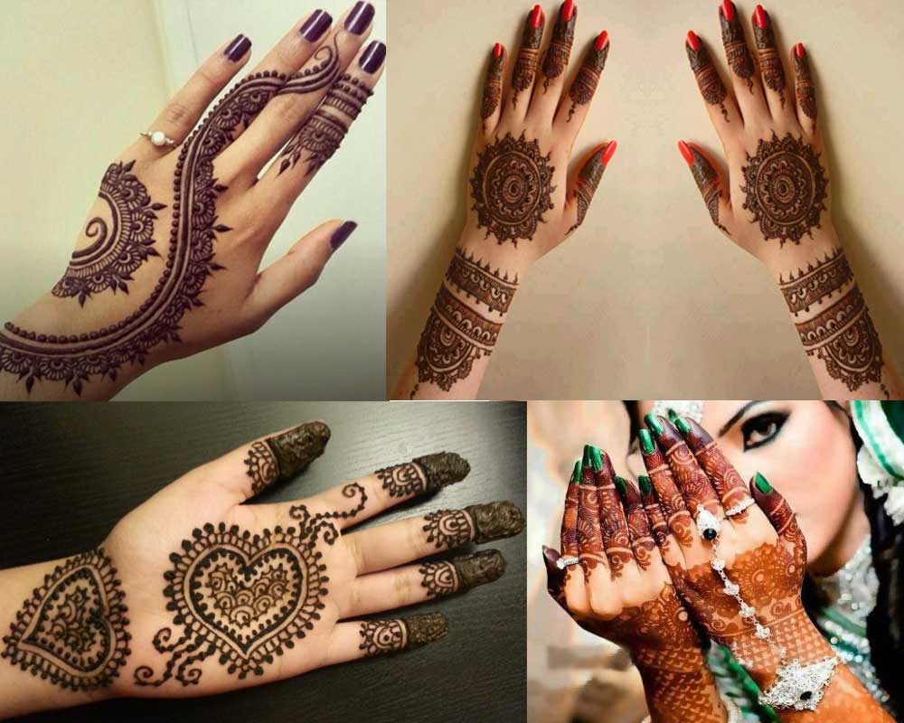 Karva Chauth Mehndi Designs - Mehandi Design Back And Front - HD Wallpaper 