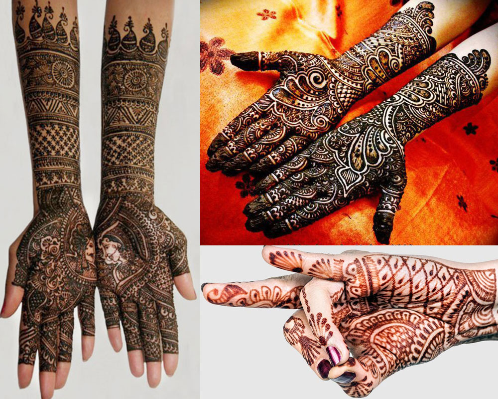Gujarati Mehndi Designs - Indian Bridal Mehendi Design - HD Wallpaper 