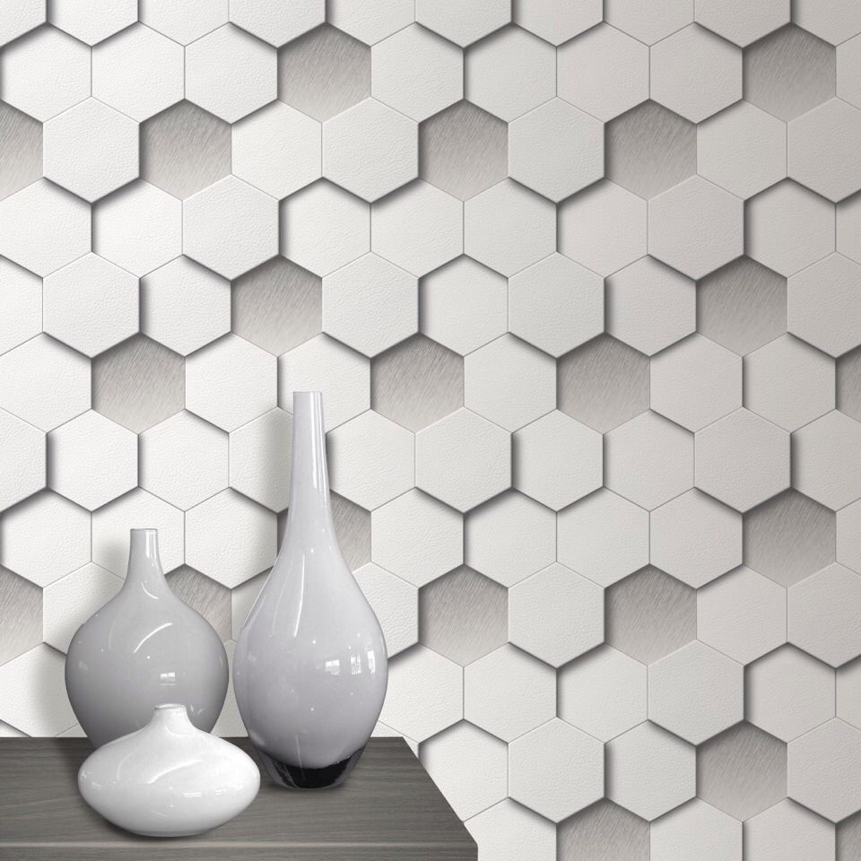 Honey Comb Feature Wall - HD Wallpaper 