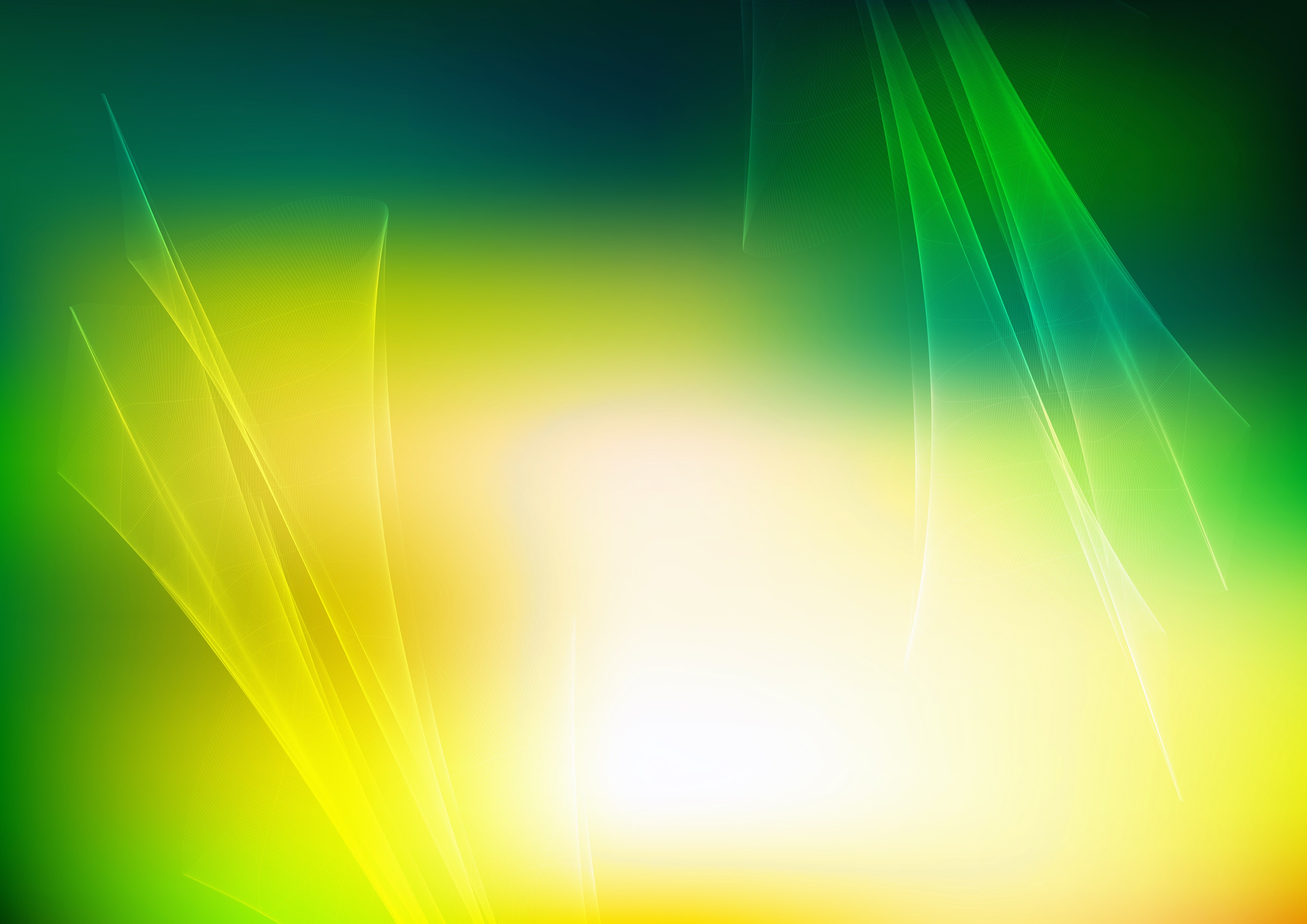 Abstract Green Yellow And White Fractal Wallpaper - Background Design Green  And Yellow - 3507x2481 Wallpaper 