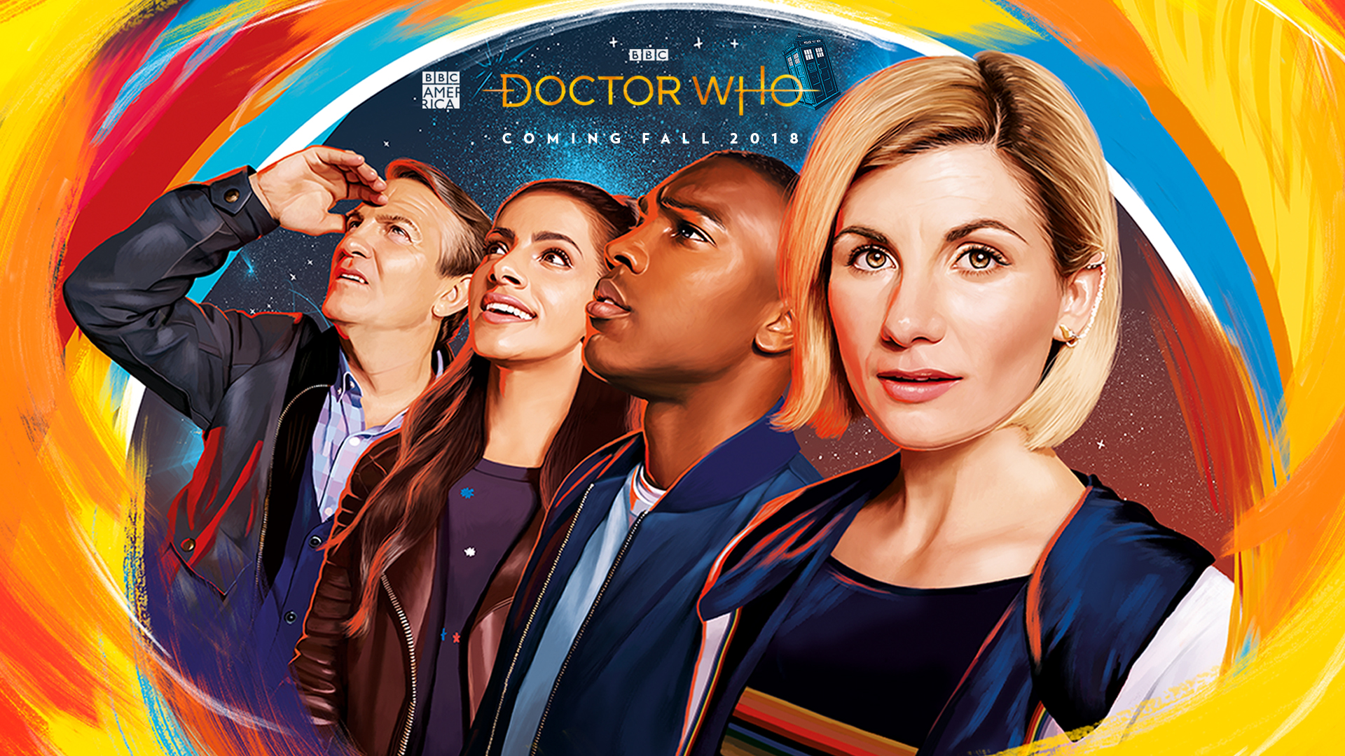 Bbc America Doctor Who Wallpaper - 13th Doctor And Companions - HD Wallpaper 