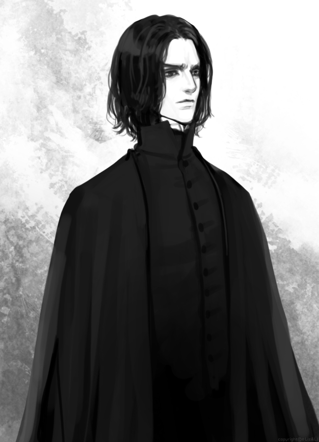 Anime, Eliz, Harry Potter, Severus Snape, Fanart, Mobile - Темный Священник Арт - HD Wallpaper 