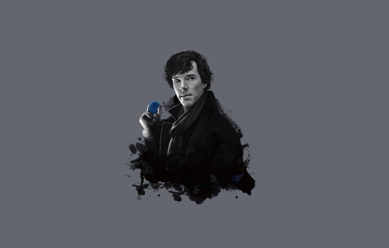 Photo Wallpaper Sherlock Holmes, Benedict Cumberbatch, - Sherlock Holmes  Benedict Cumberbatch - 1332x850 Wallpaper 