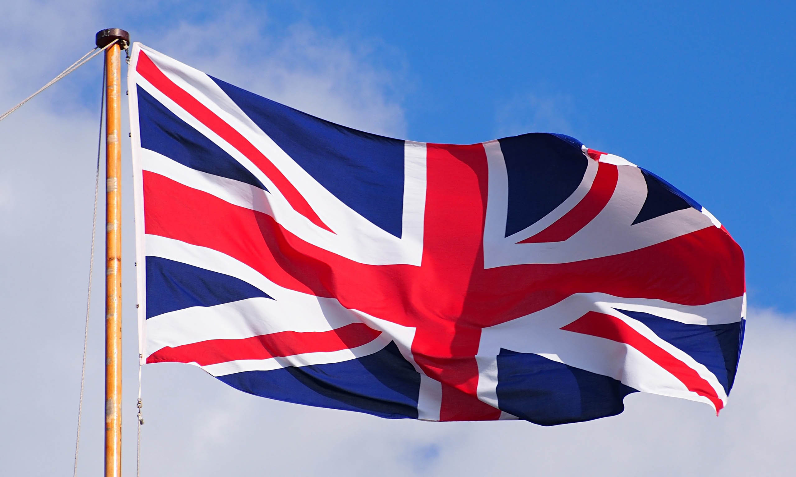 British Flag In Air - HD Wallpaper 