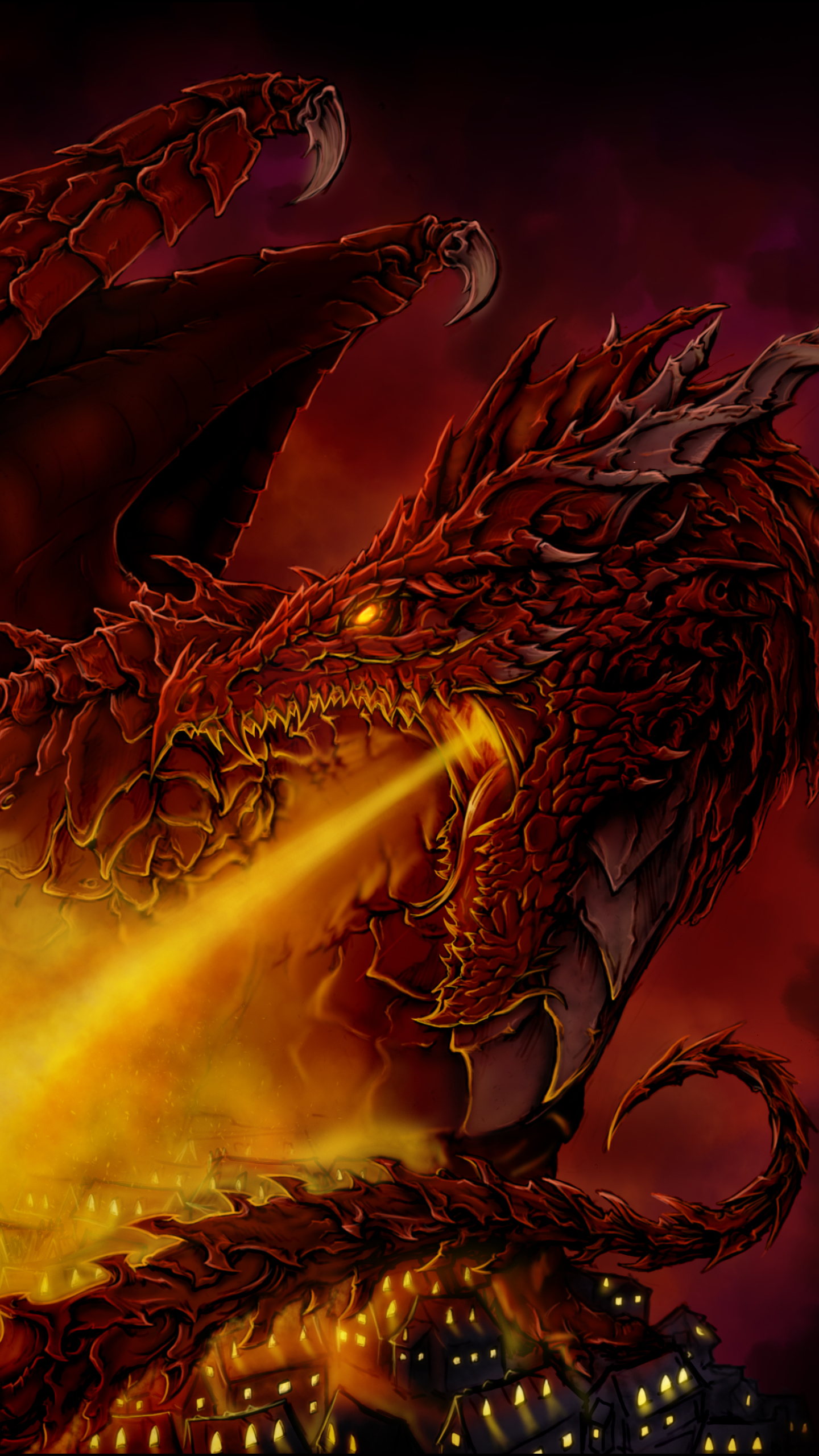 Fire Dragon Wallpaper Phone - HD Wallpaper 