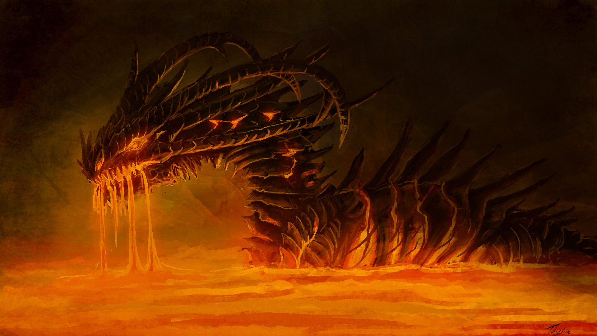 Fire Wallpaper Dragon - HD Wallpaper 