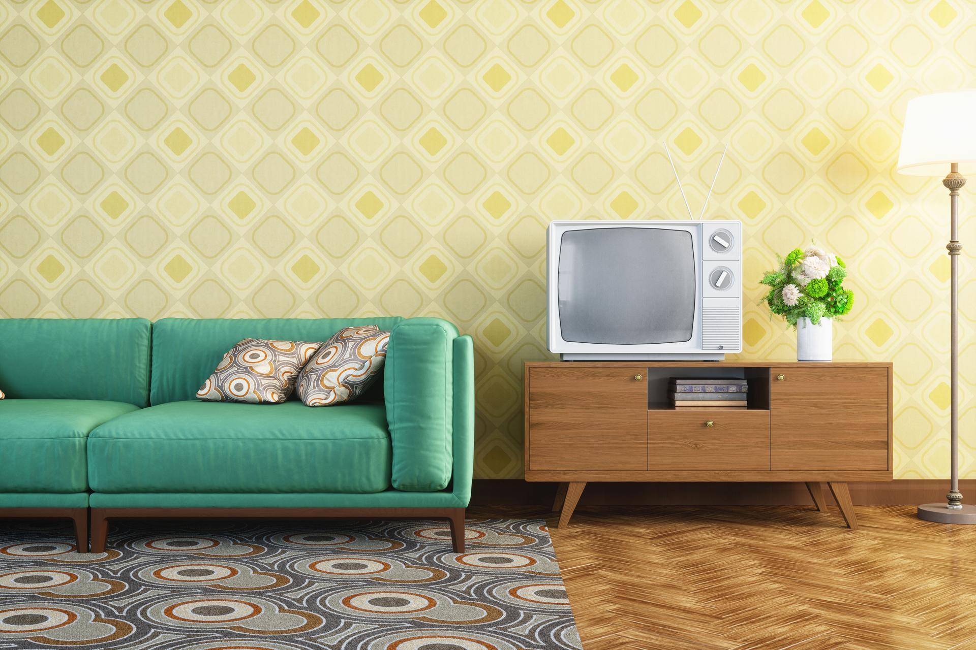 Blasts From The Past That Can Create A Modern Living - Retro Style Living Room - HD Wallpaper 