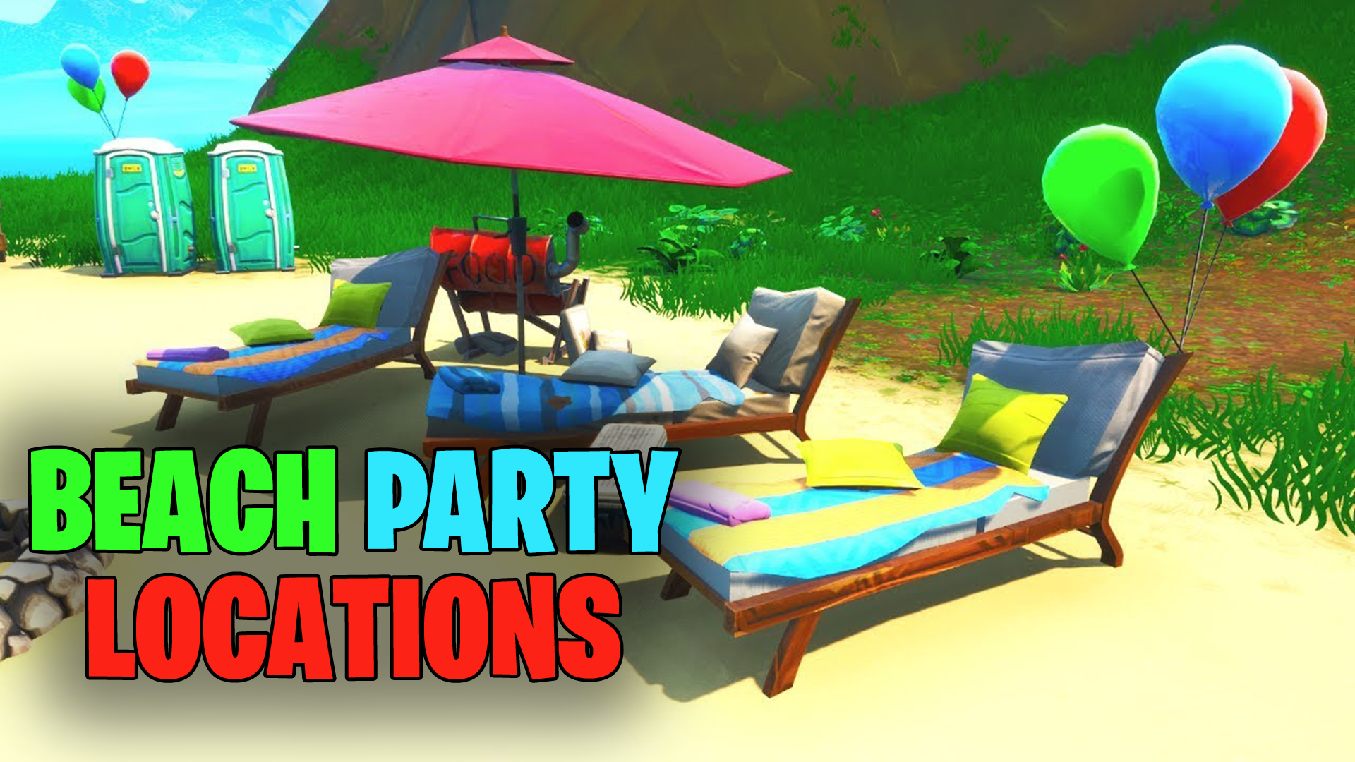 Fortnite Beach Party Locations Ftr - Beach Party In Fortnite - HD Wallpaper 