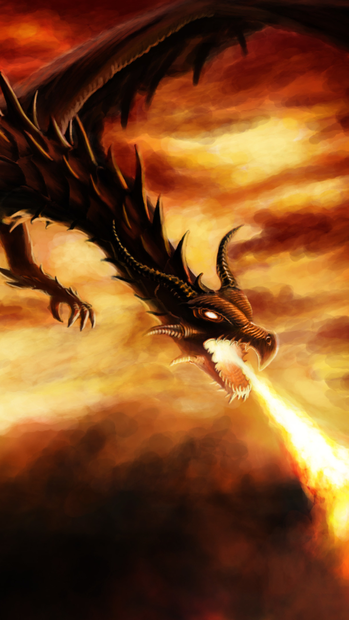 Black Fire Breathing Dragon - HD Wallpaper 