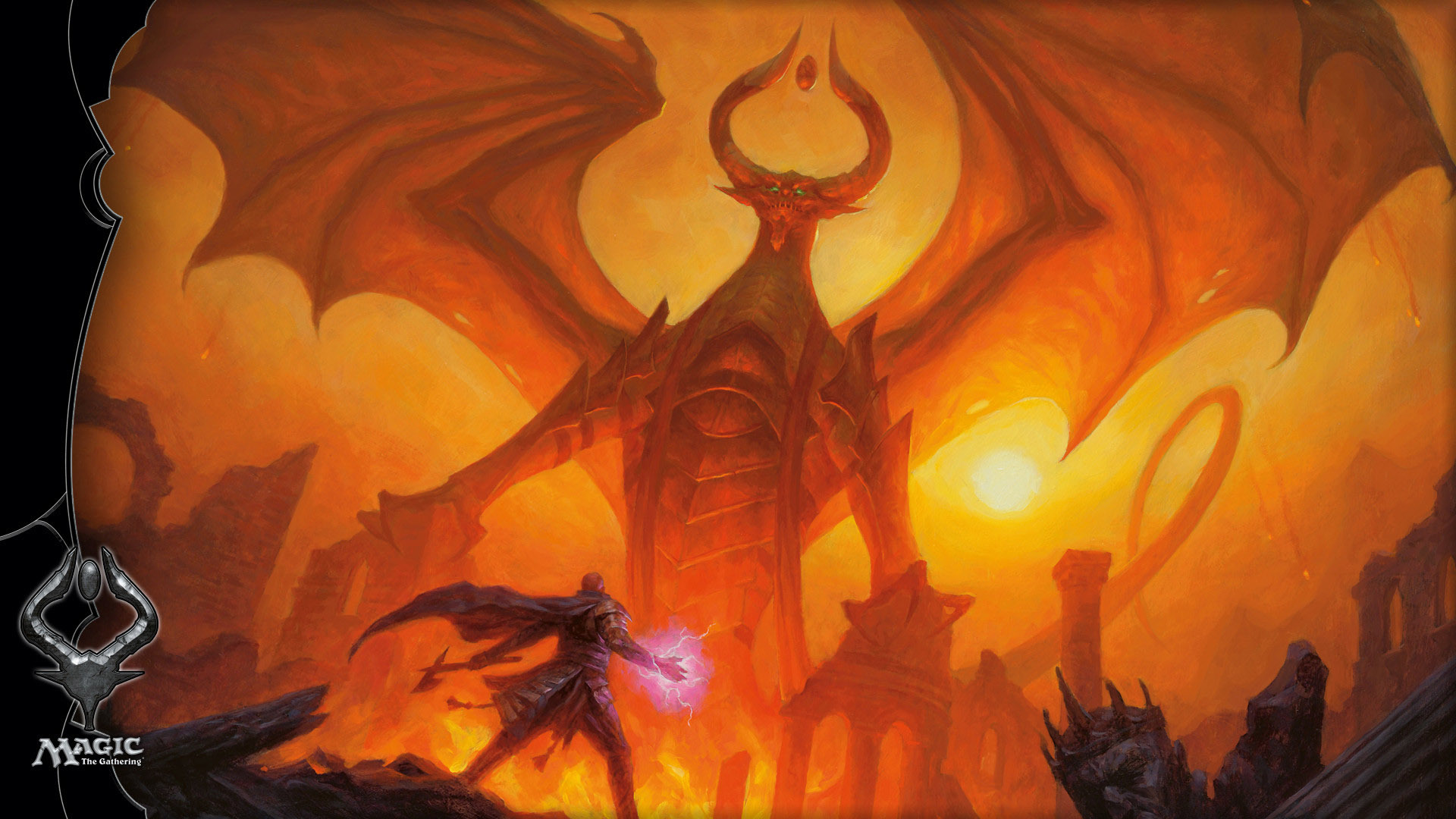 The Gathering Fire Dragon - Nicol Bolas - HD Wallpaper 