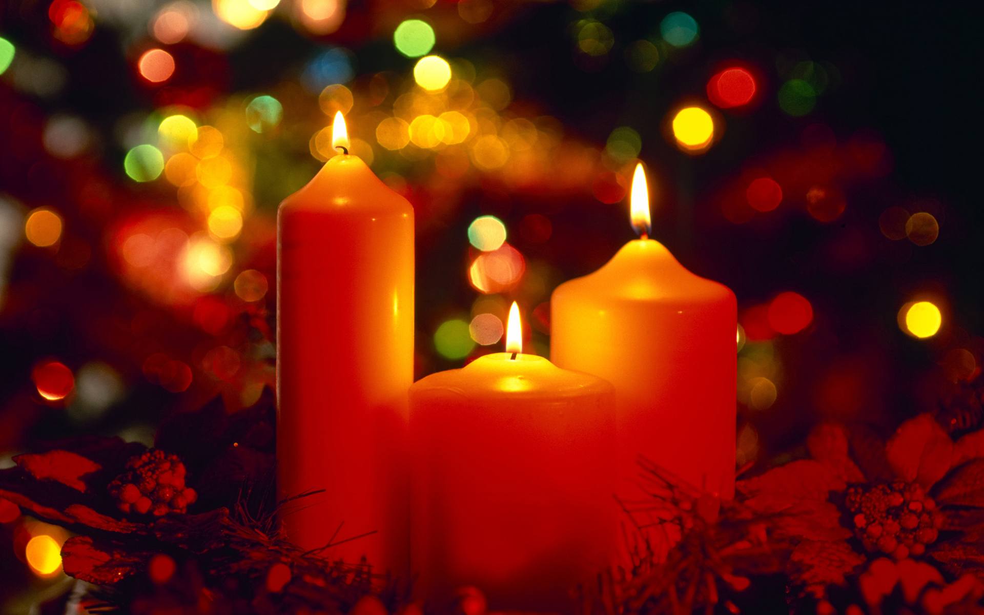 Christmas Wallpaper Lights And Candles - Nine Lessons And Carol - HD Wallpaper 