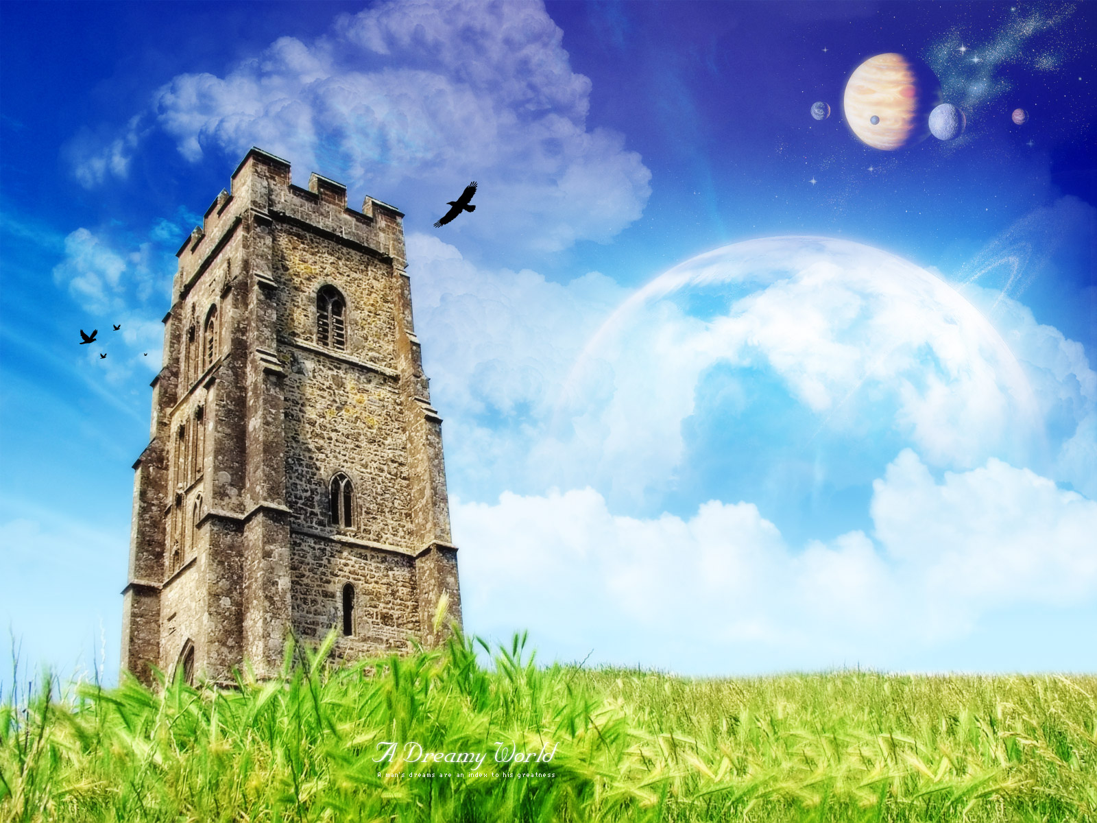 Castle Dreamy World - Dreamy World - HD Wallpaper 