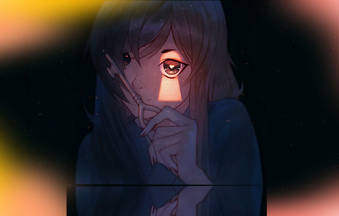 Photo Wallpaper Key, In The Dark, Keyhole, Voyeurism, - Fictional Character - HD Wallpaper 