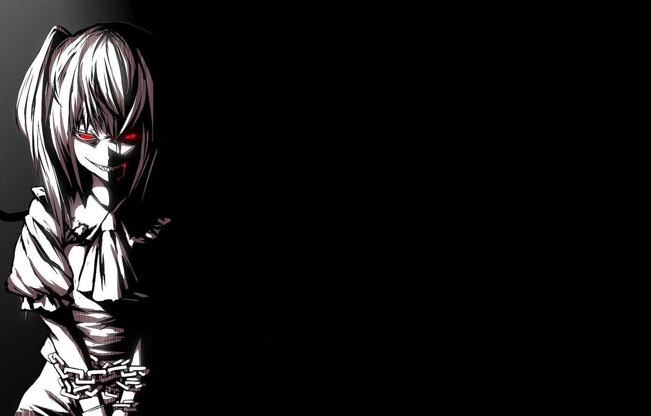 Photo Wallpaper Girl, Smile, The Evil Eye - Dark Yuno Gasai - HD Wallpaper 