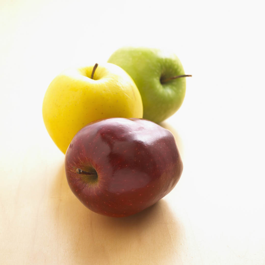 Red Yellow And Green Apple - Apple Fruit Colours - HD Wallpaper 