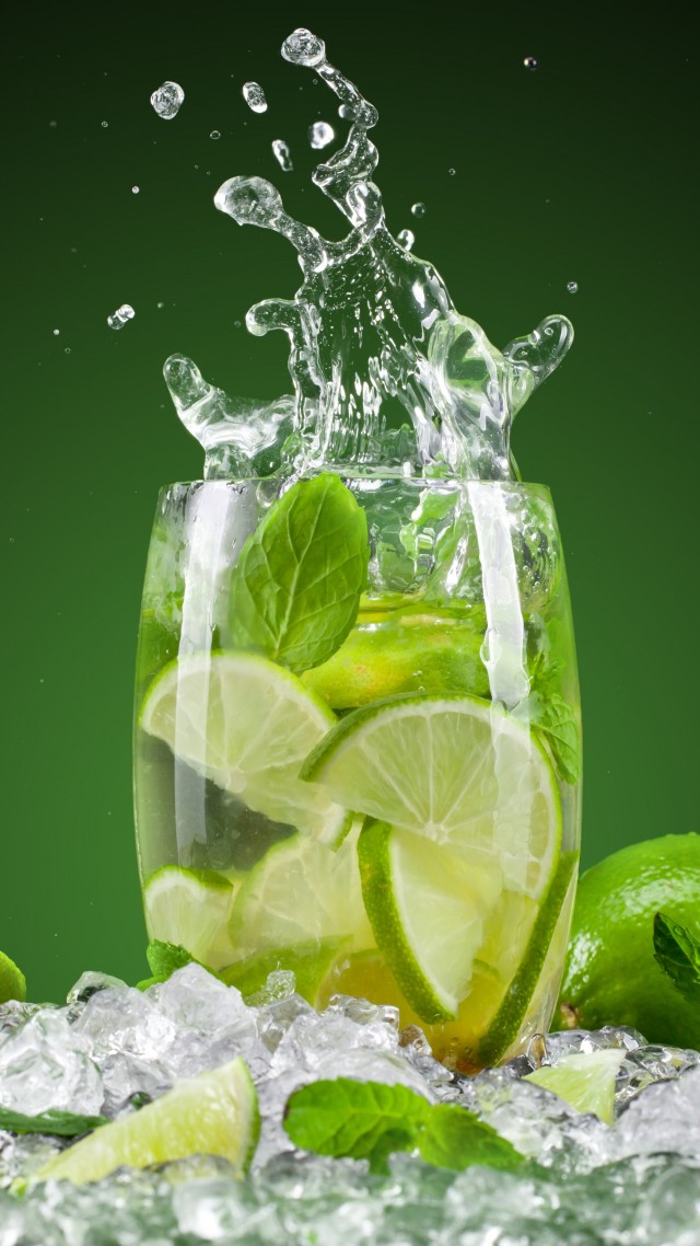Cocktails, Lime, Mint, Water, Ice - Detox Water - HD Wallpaper 