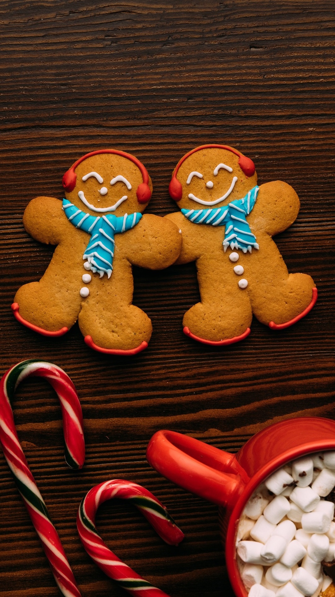 Iphone Wallpaper Cappuccino, Coffee, Marshmallows, - Fond D Ecran Pain D Epice Iphone - HD Wallpaper 