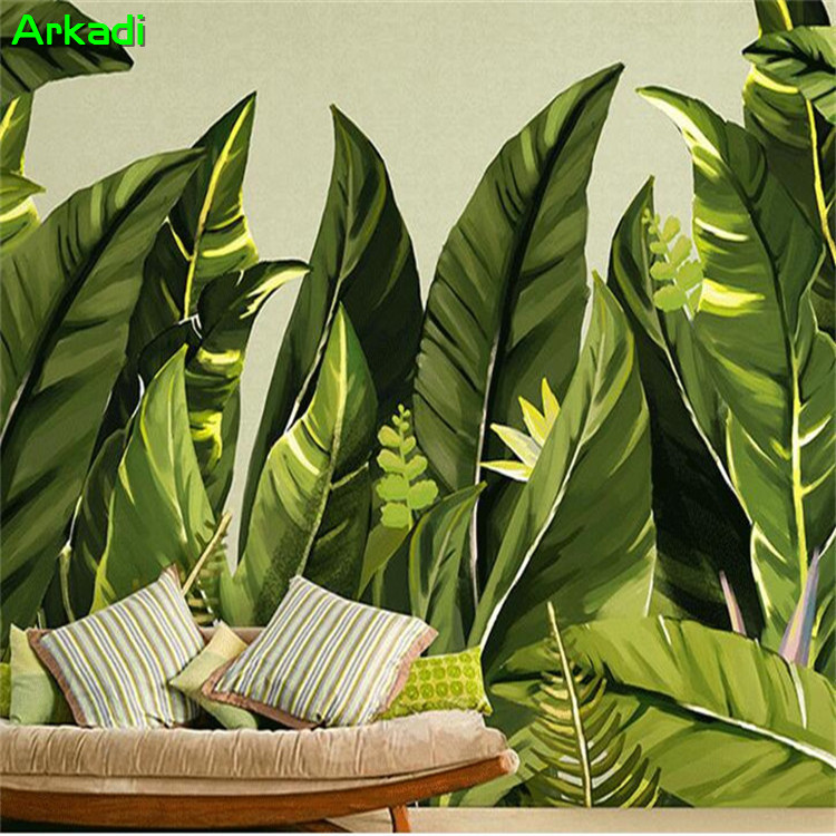 Southeast Asia 3d Fashion Green Wallpaper Restaurant - Papel De Parede Verde Qiarto - HD Wallpaper 