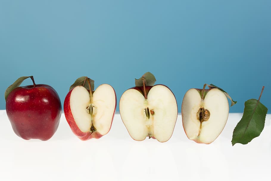Apple, Fruit, Food, Wallpaper, Minimalist, Minimal, - Wat Zit Er In Een Appel - HD Wallpaper 