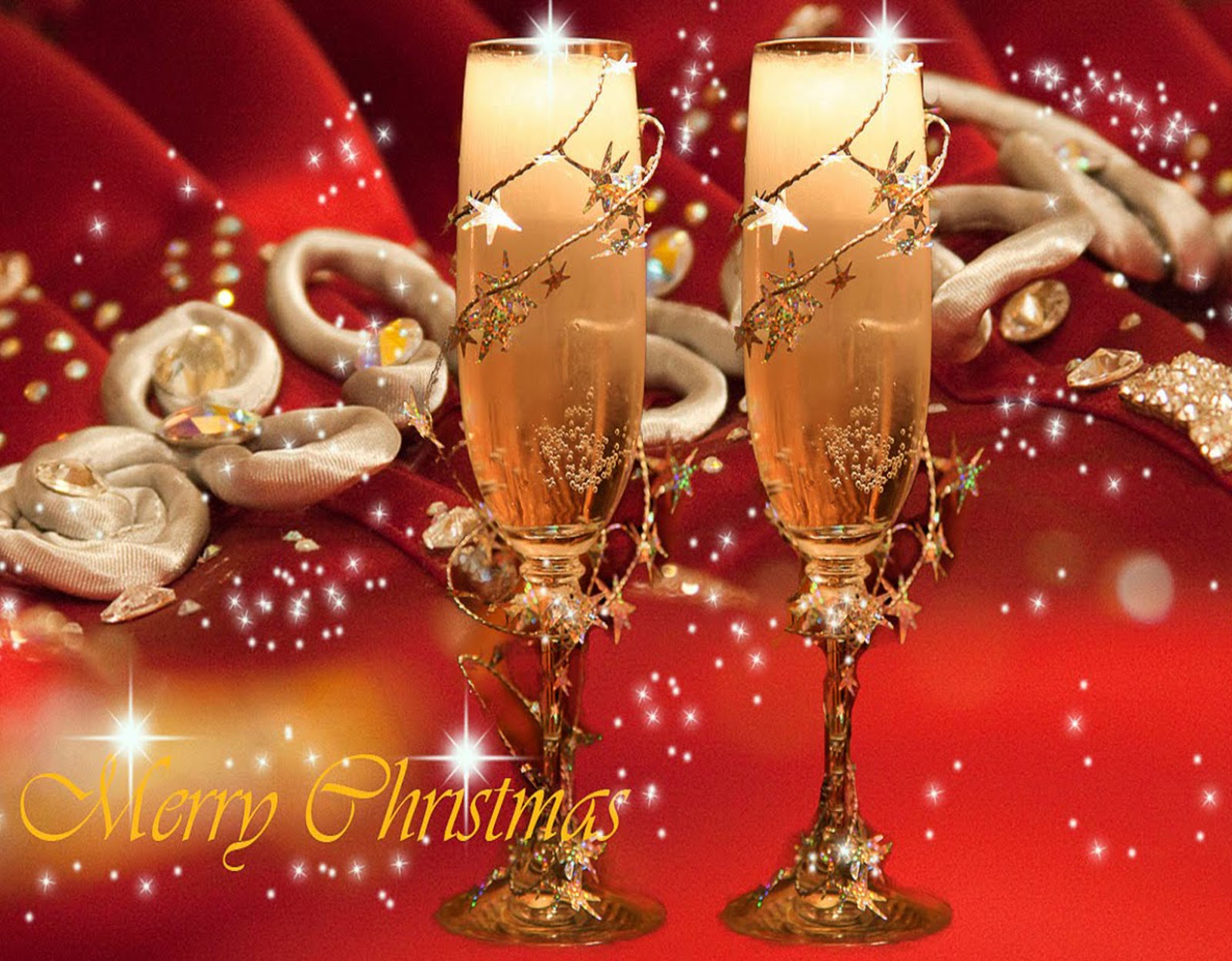 Merry Christmas Stars And Drinks Hd Wallpaper - Merry Christmas Images With Drinks - HD Wallpaper 