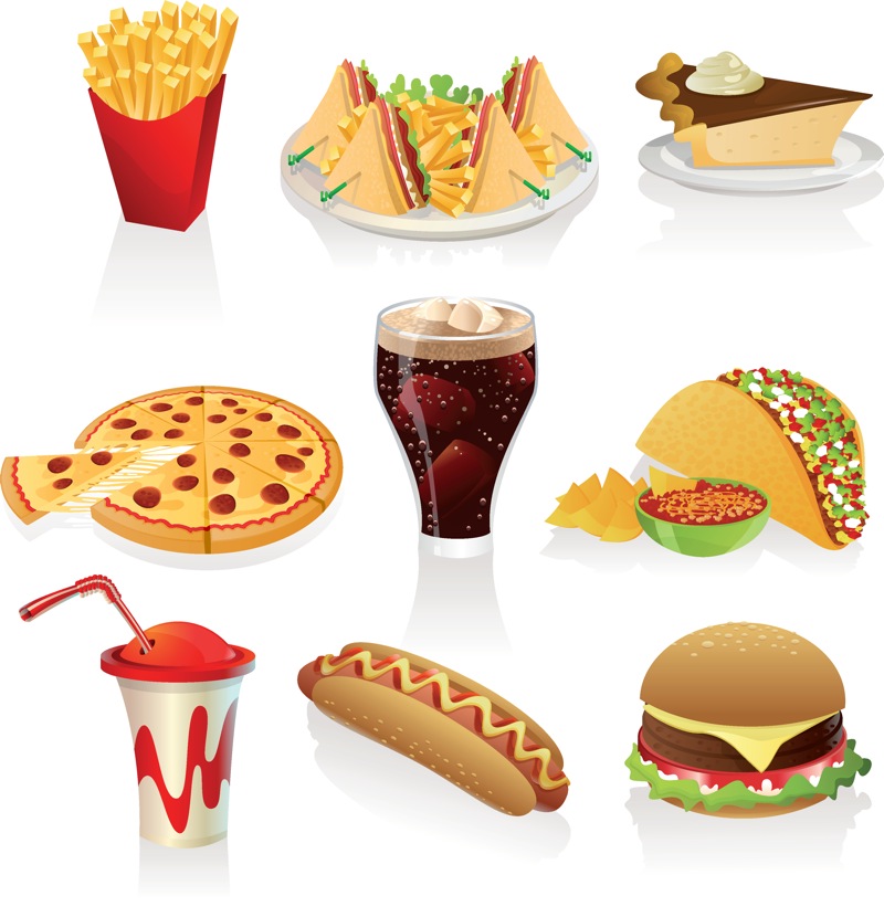 Healthy Food Wallpaper Clipart - Fast Food Clipart - HD Wallpaper 