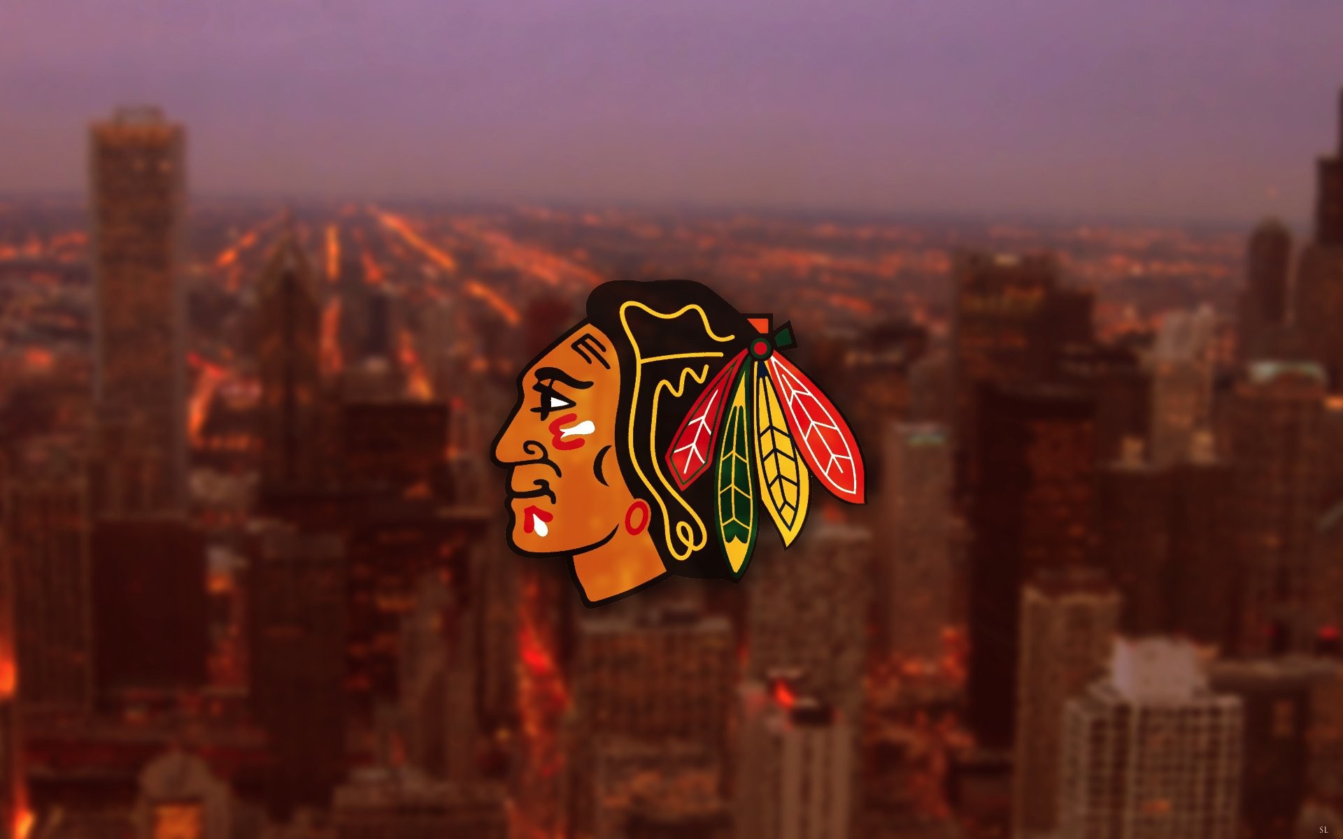 Chicago Blackhawks Logo Desktop Background - HD Wallpaper 