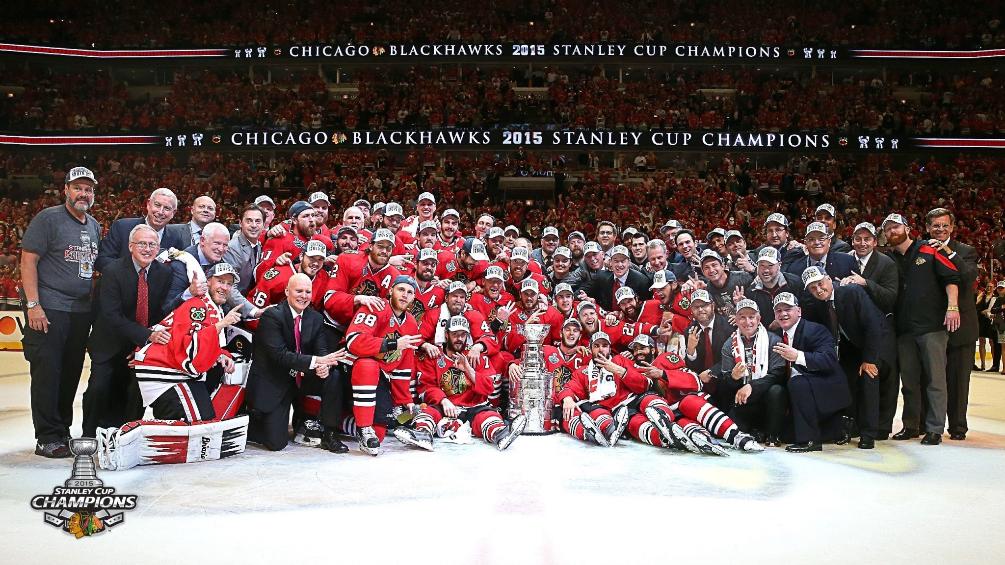 Blackhawks Wallpaper For Desktop Background 1879 Kb - Chicago Blackhawks 2015 Stanley Cup - HD Wallpaper 