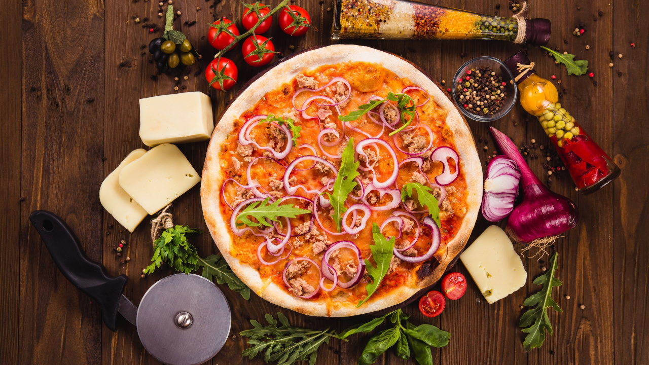 Food, Pizza, Vegetables, Baking, Wallpaper - 1080p Food Images Hd - HD Wallpaper 