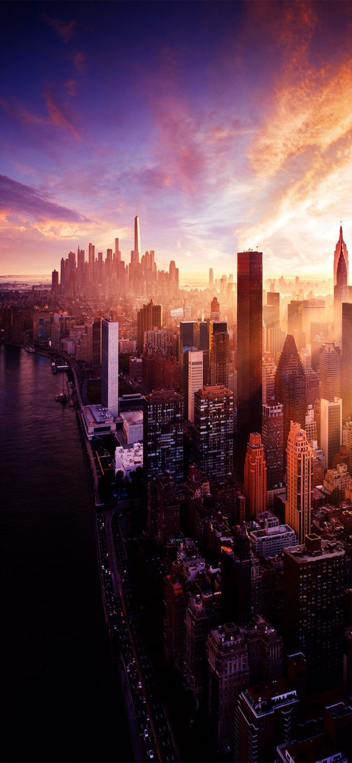 City Wallpaper For Iphone Iphone Wallpaper New York Sunset 1125x2436 Wallpaper Teahub Io