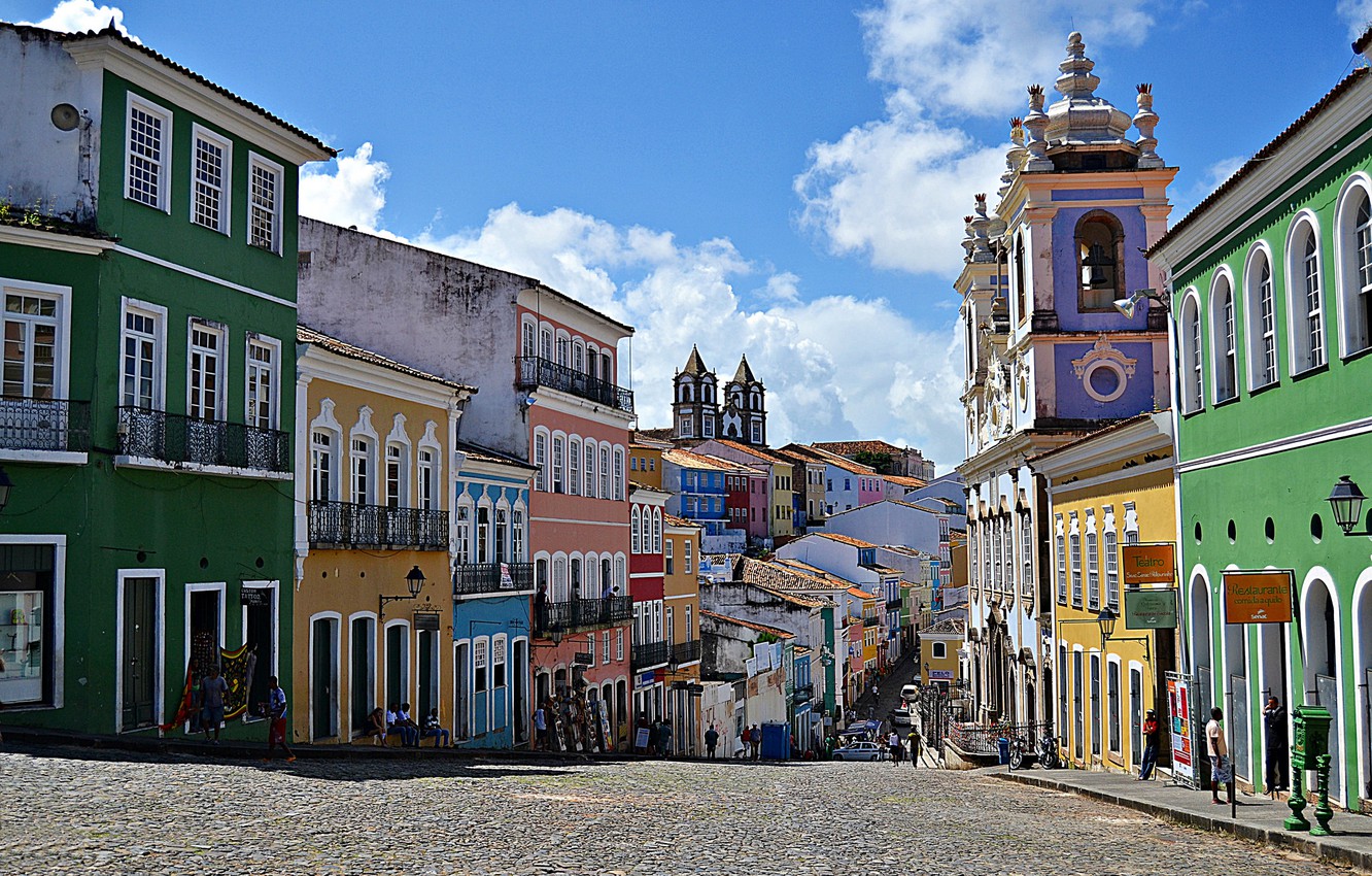 Photo Wallpaper The Sky, Clouds, People, Home, Church, - Pelourinho Png - HD Wallpaper 