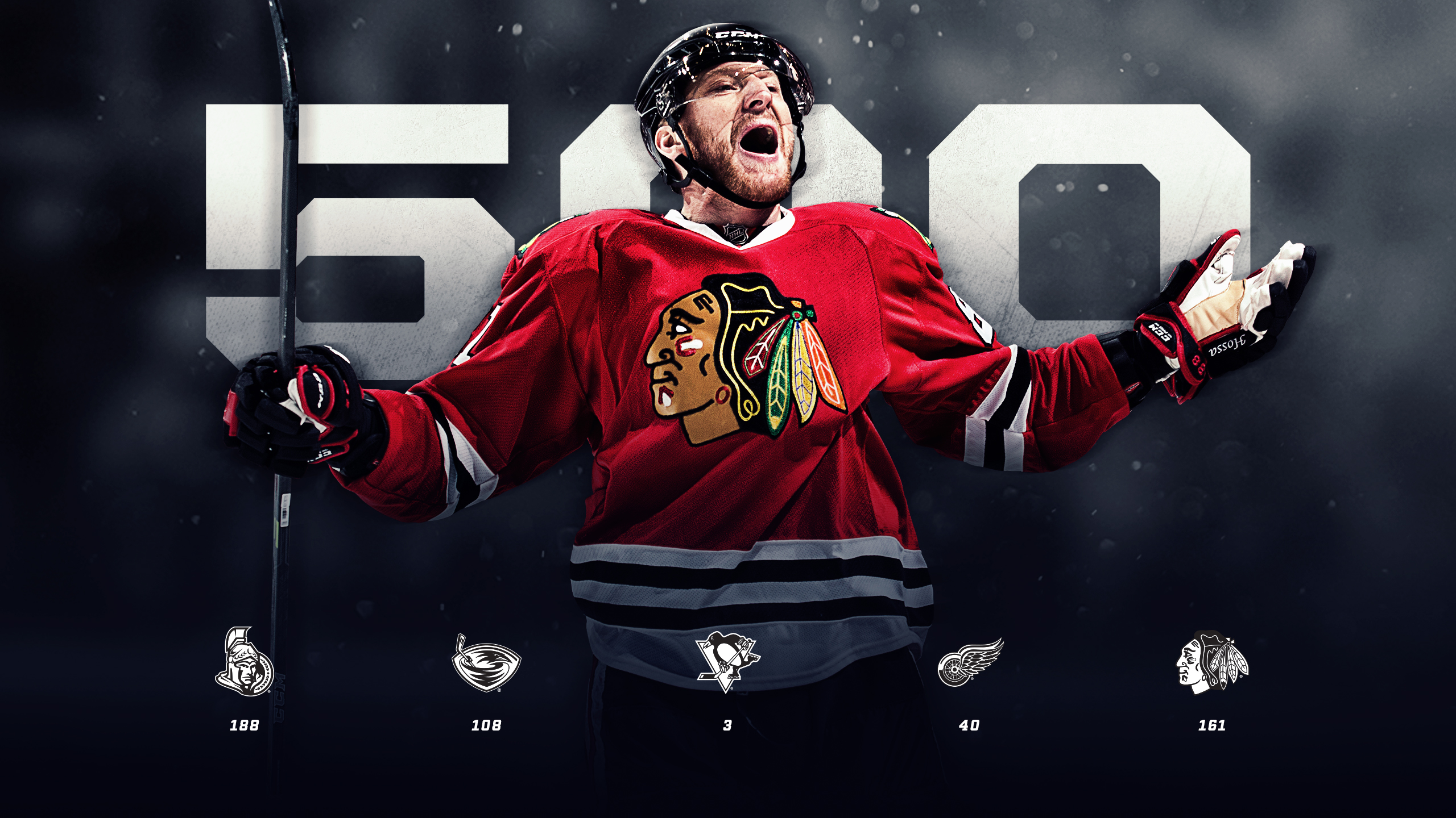 Cool Nhl Wallpapers Cut - Marian Hossa 500th Goal - HD Wallpaper 