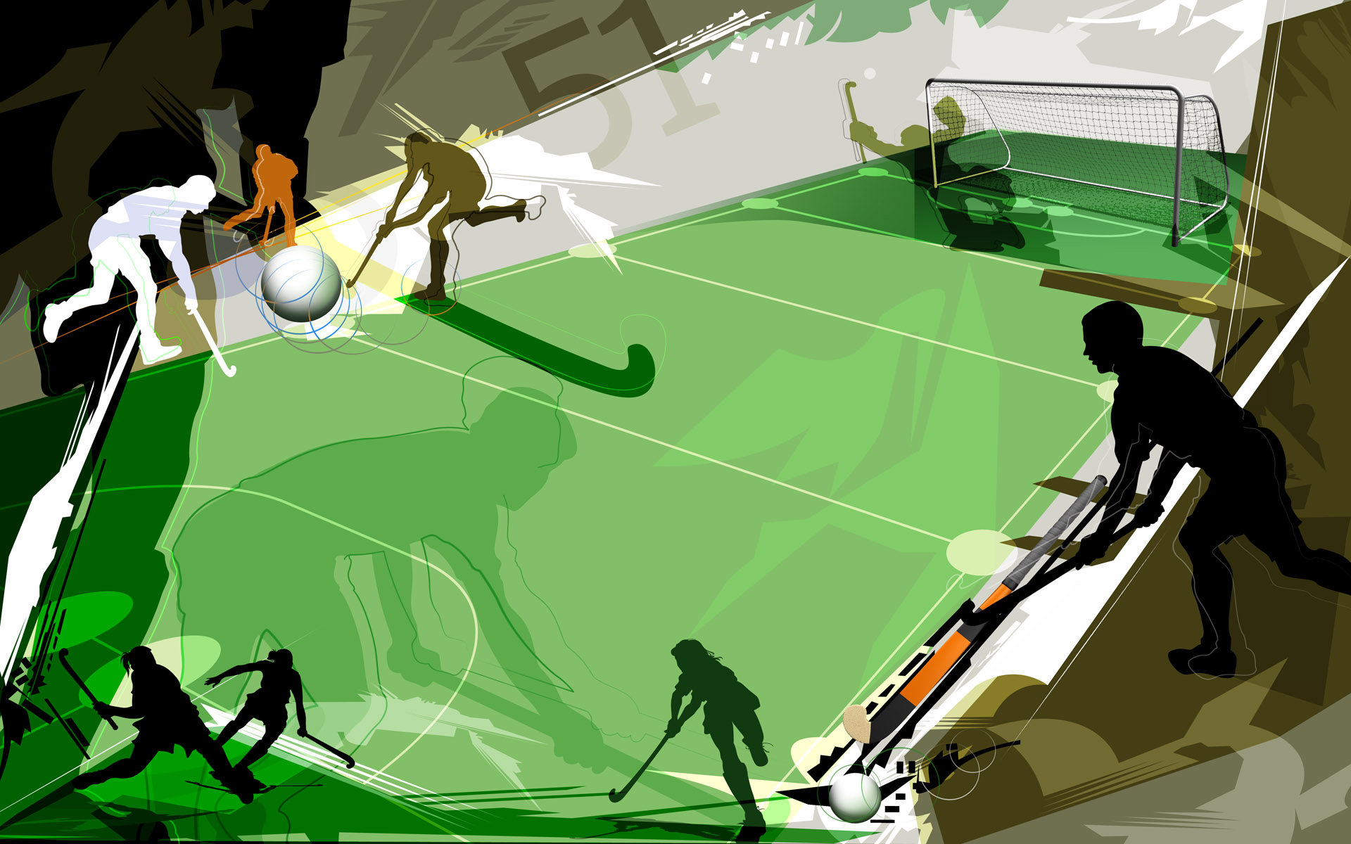Field Hockey Background Vector - HD Wallpaper 