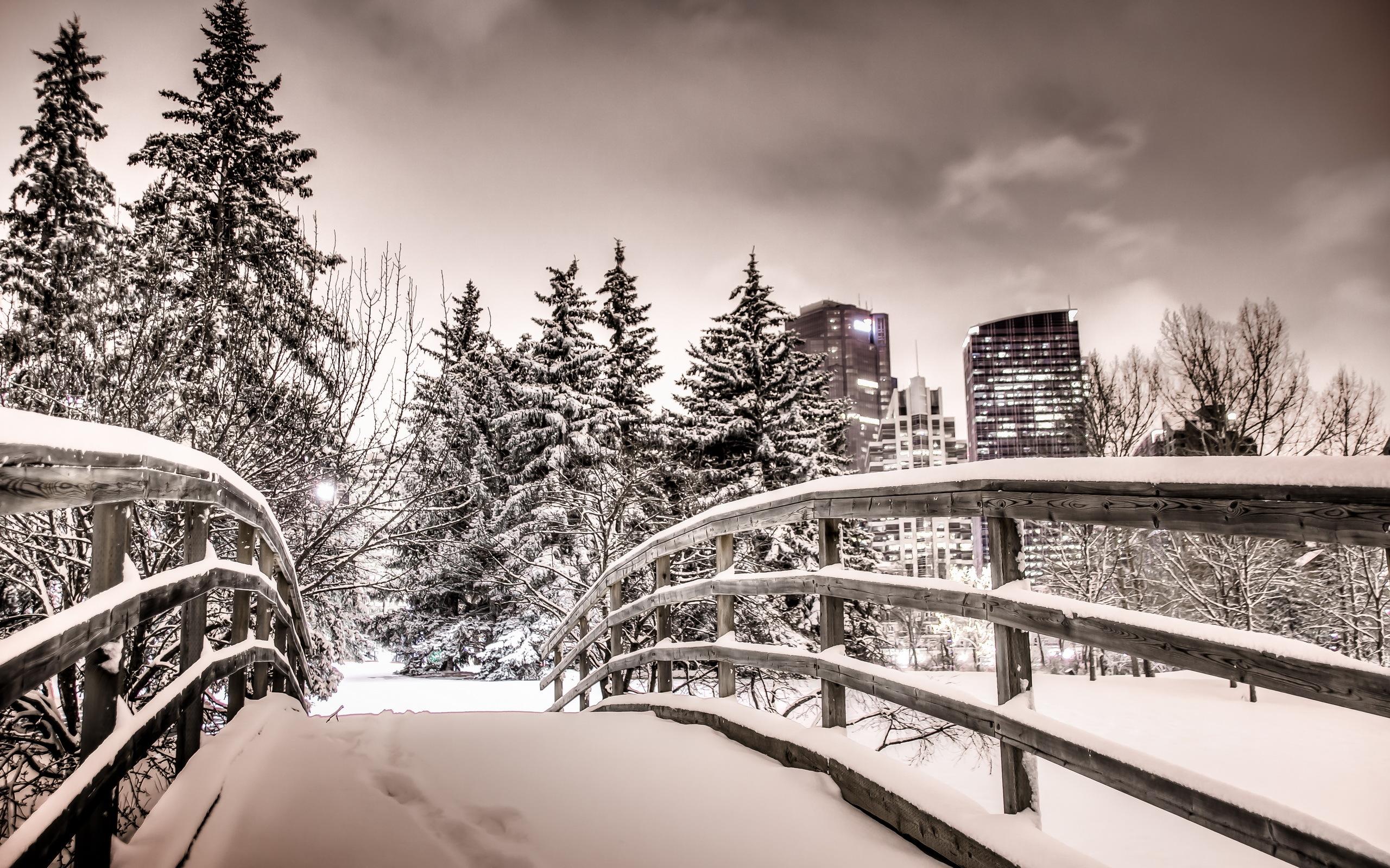 *** Winter In Calgary *** - Winter City Desktop Wallpaper Hd - HD Wallpaper 