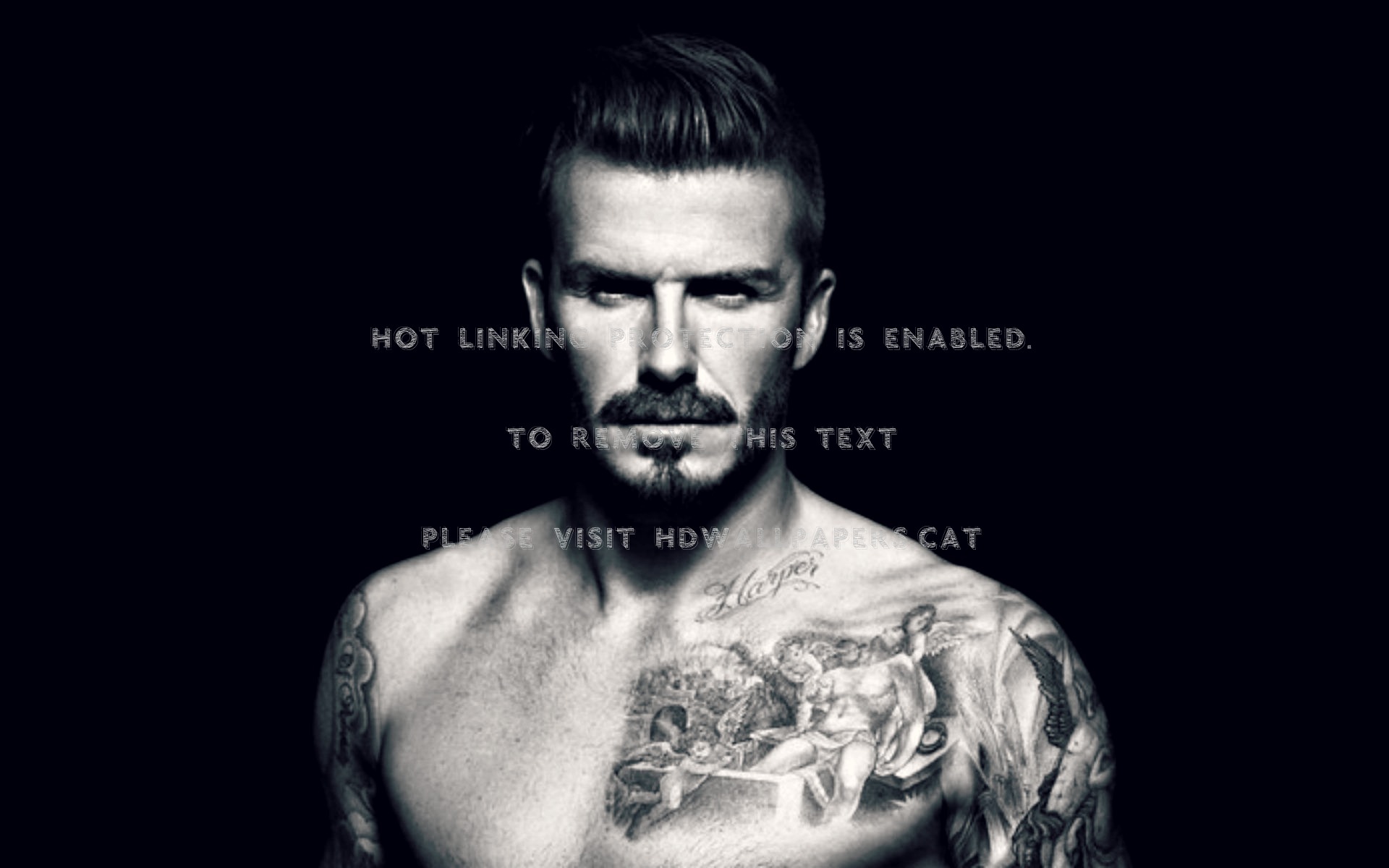 David Beckham Tattoo White Blue Footballer - David Beckham Tattoo - HD Wallpaper 