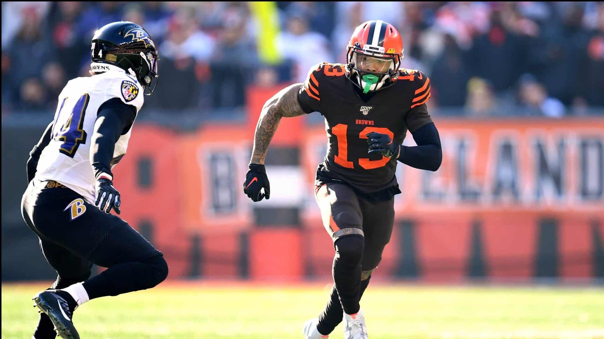 Odell Beckham Jr Browns Wallpaper - Odell Beckham Jr Baltimore Ravens Vs Cleveland Browns - HD Wallpaper 