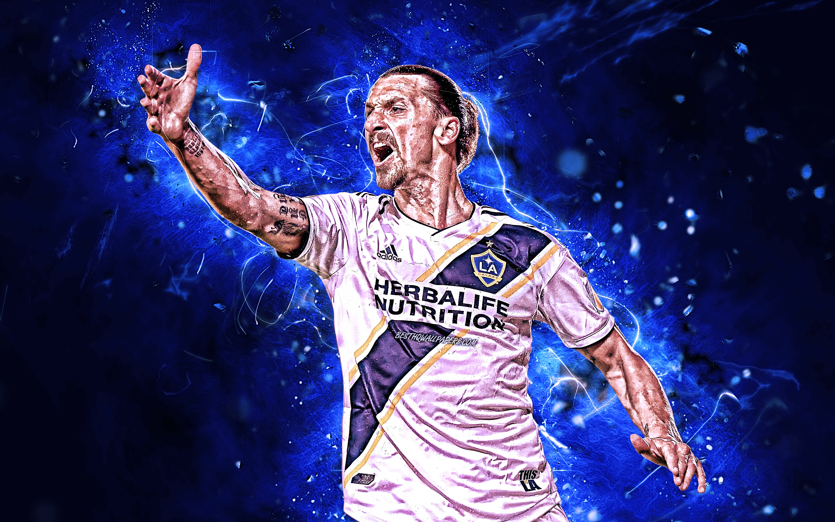 Zlatan Ibrahimovic, Mls, Close-up, Los Angeles Galaxy - Zlatan Ibrahimovic Wallpaper La Galaxy - HD Wallpaper 