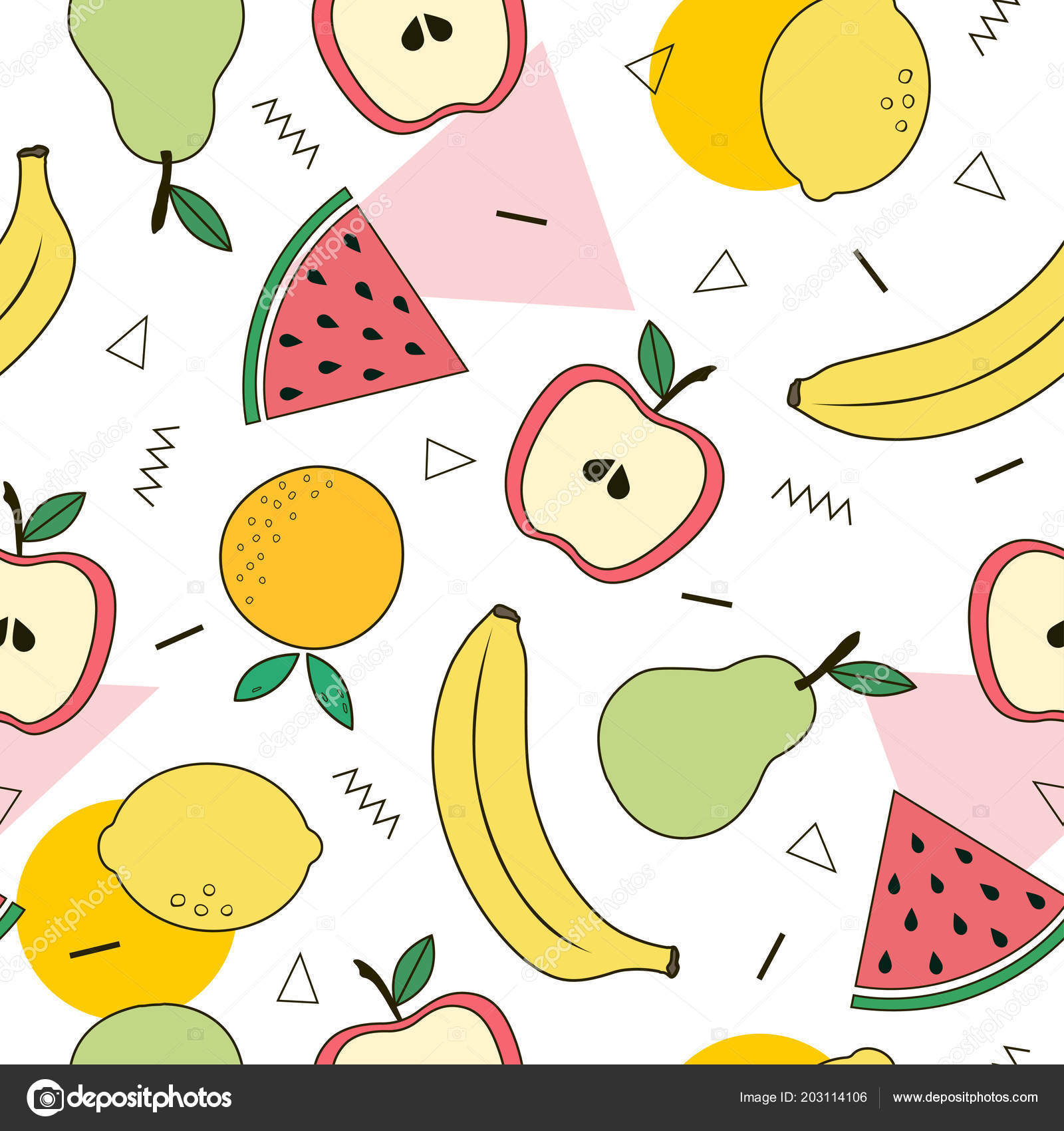 Frutas Con Formas Geometricas - HD Wallpaper 