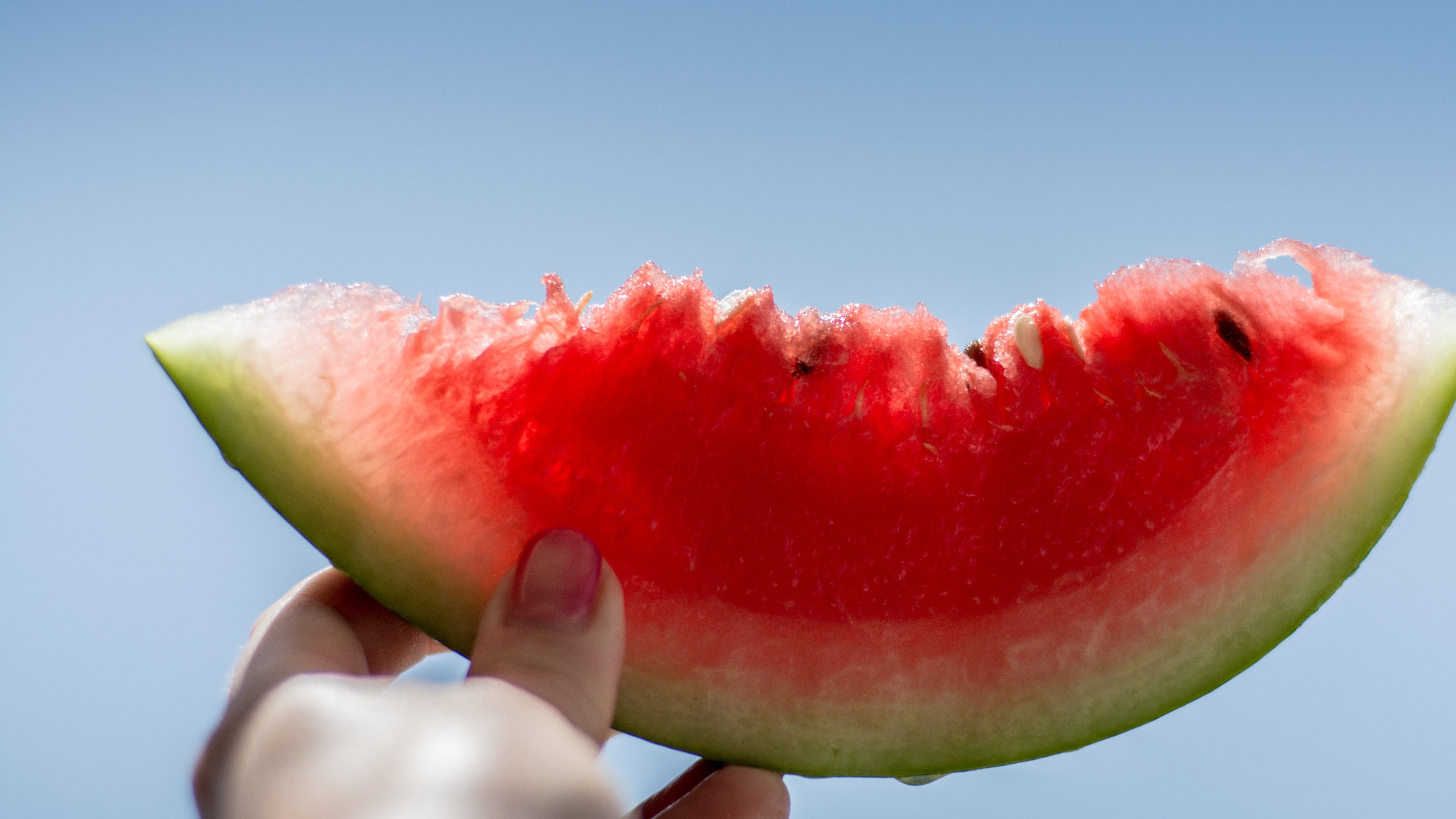 Slice Of Watermelon Summer Fruit 5k Wallpaper - Summer Watermelon Hd - HD Wallpaper 