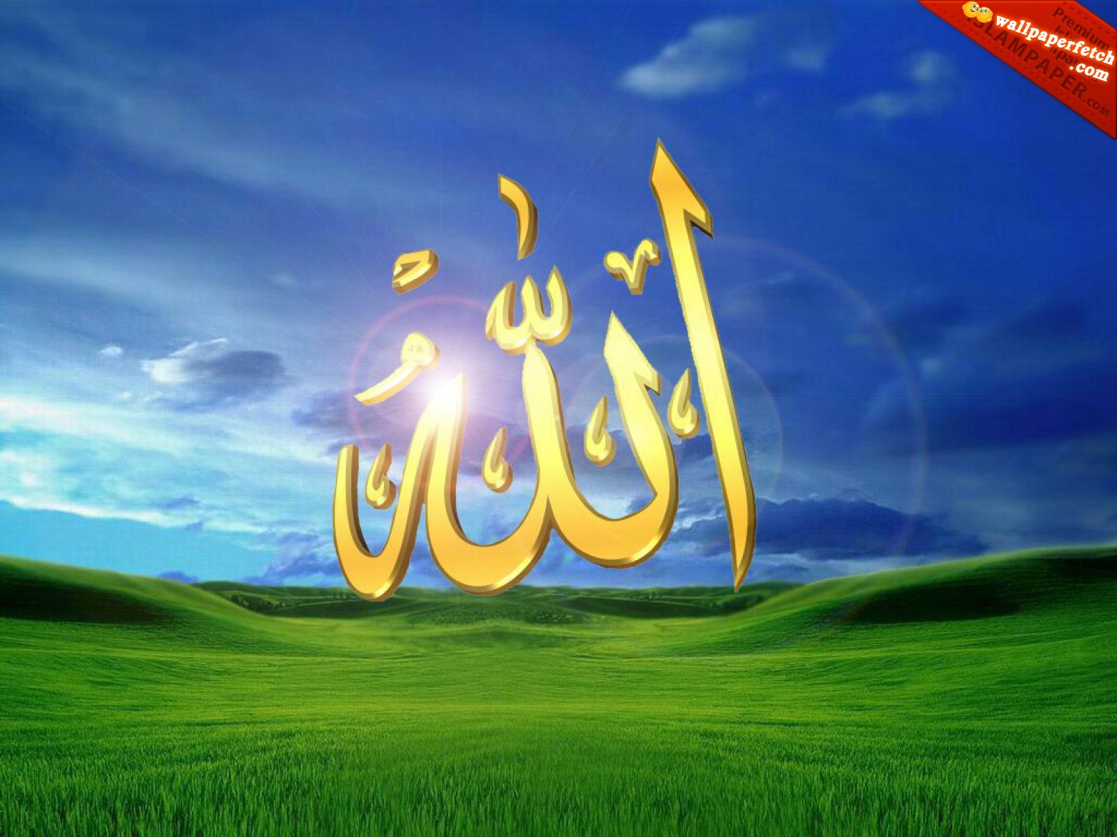 Yellow Allah Wallpaper - Multan - HD Wallpaper 