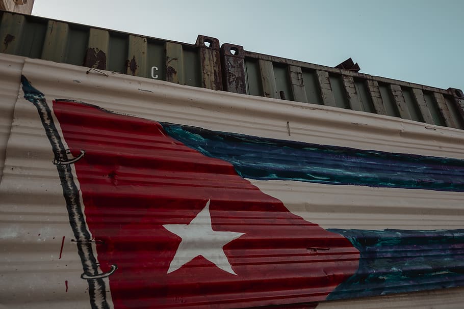 Cuba, Mural, Painting, Art, Havana, Flag, Transportation, - HD Wallpaper 