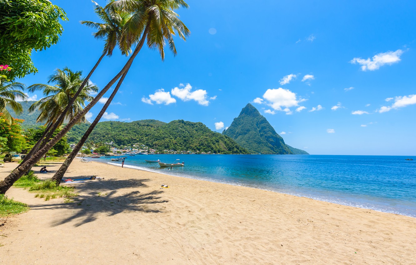 Photo Wallpaper Beach, The Ocean, Beach, Ocean, Caribbean, - Top 10 World Beautiful Place - HD Wallpaper 