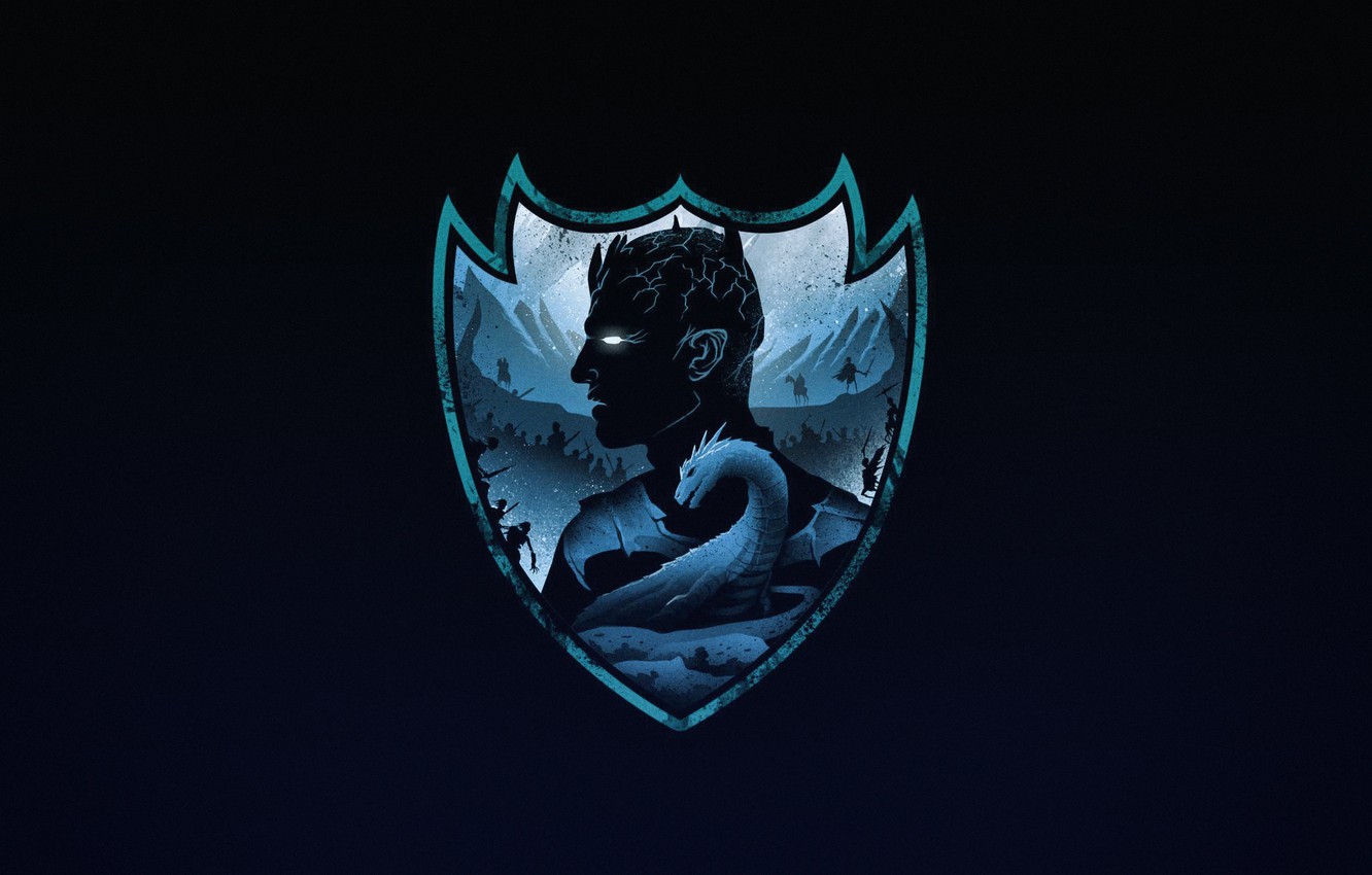 Photo Wallpaper Minimalism, Background, Art, Game Of - Game Of Thrones White Walker Crest - HD Wallpaper 