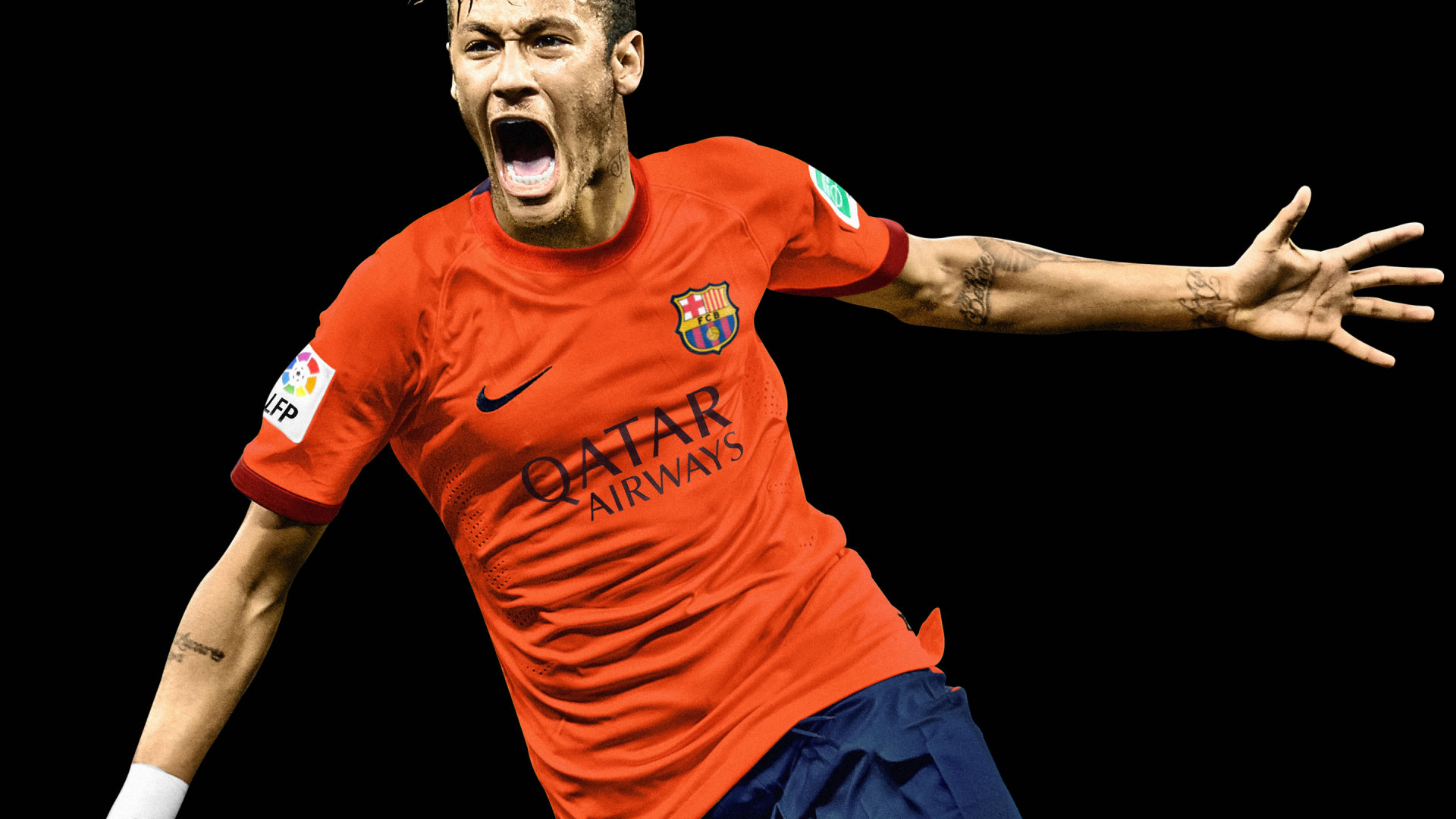Black Background Neymar - HD Wallpaper 