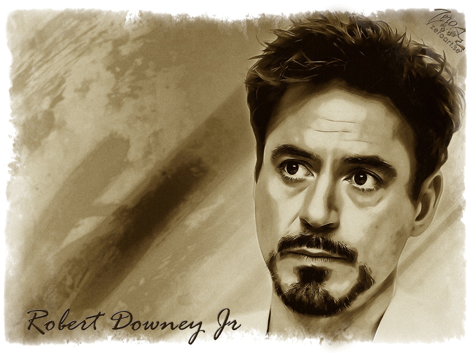 Robert Downey Jr Sketch - Robert Downey Jr - 1600x1200 Wallpaper 