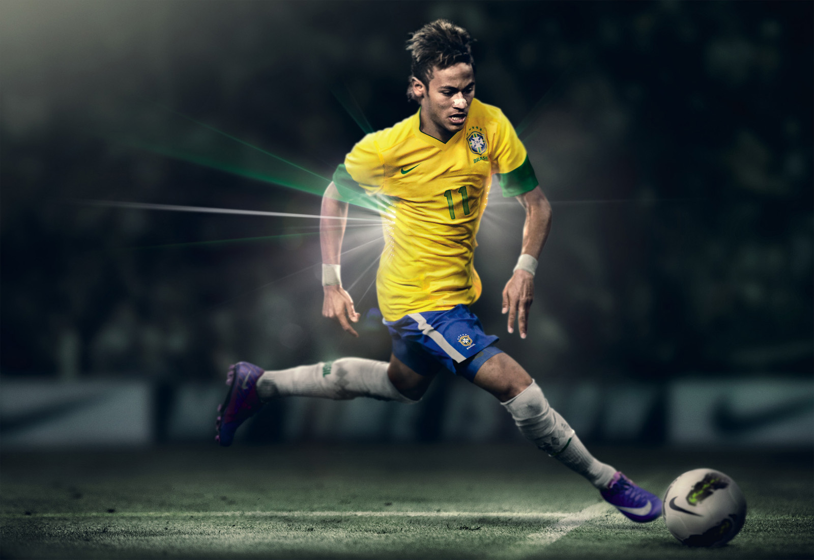 Neymar Wallpaper8 - 13 Number Football Player - HD Wallpaper 